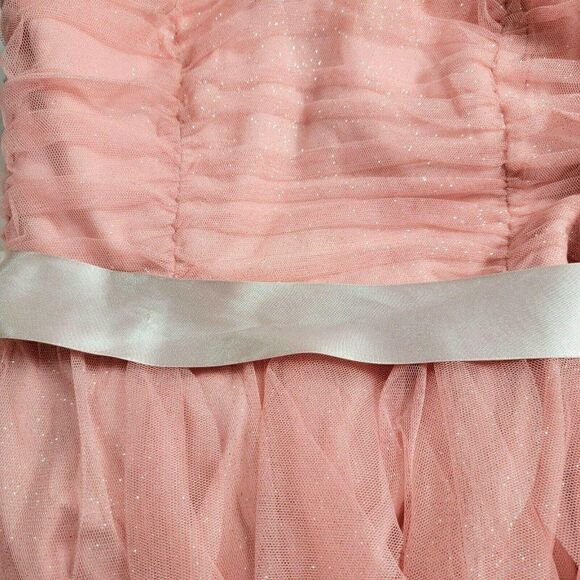 Teeze Me Strapless pink glitter dress, party homec - Picture 10 of 11
